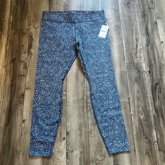 Pact Everyday Legging Pants Blue Abstract XXL NEW - Picture 1 of 4